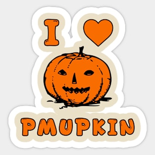 I Love Pumpkin Sticker